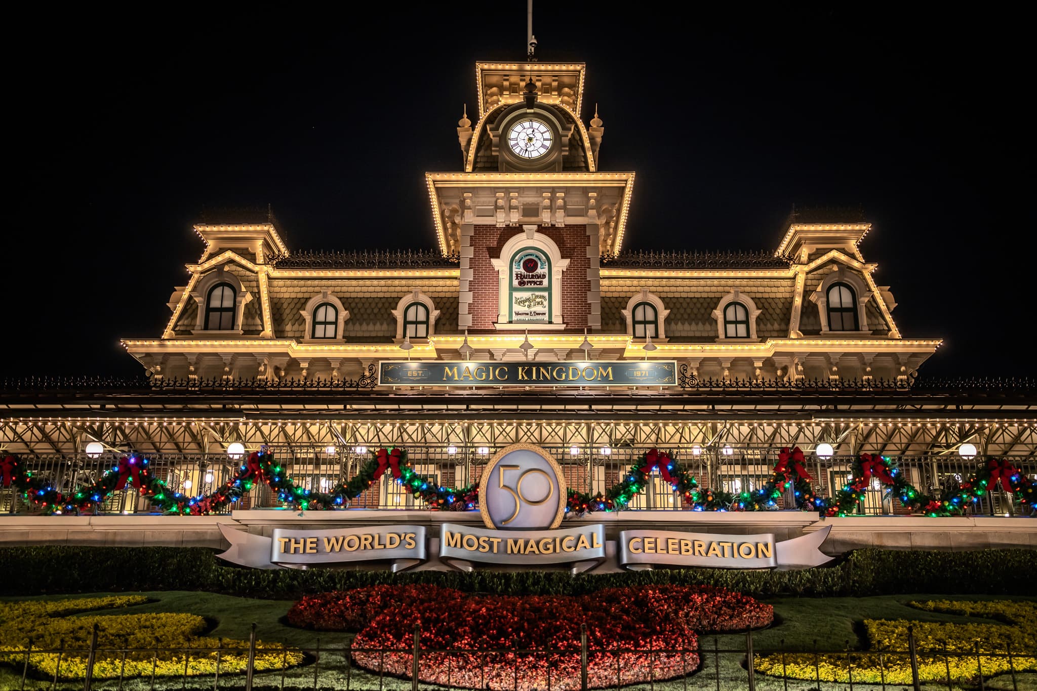 Train Station at Magic Kingdom – 50th Anniversary Celebration
