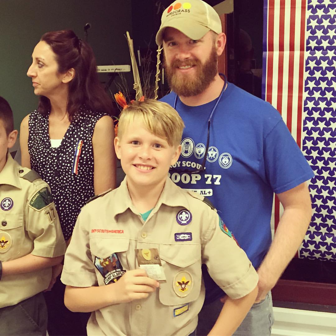 Chase and Greg at Boy Scouts