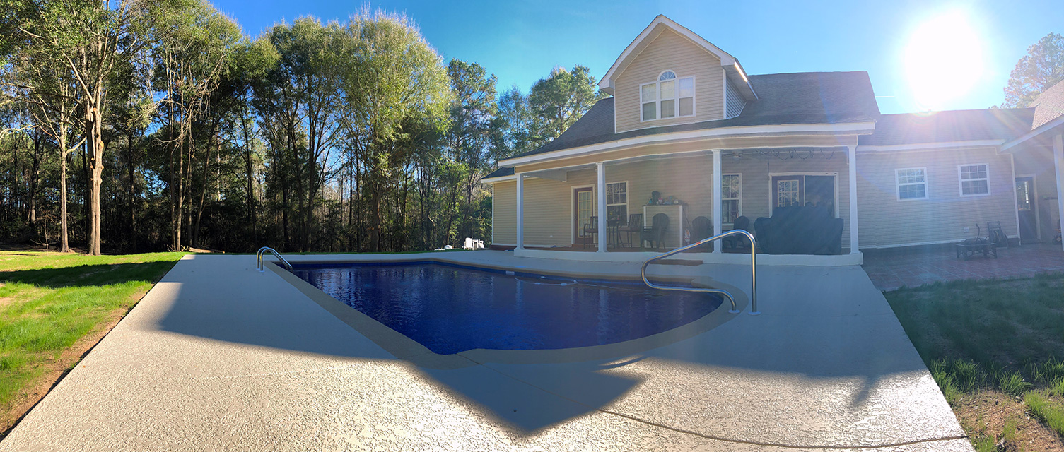 The backyard coming together after renovation