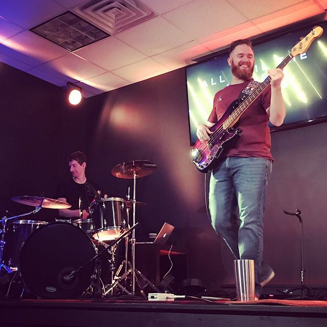 Greg playing bass at Enterprise Church