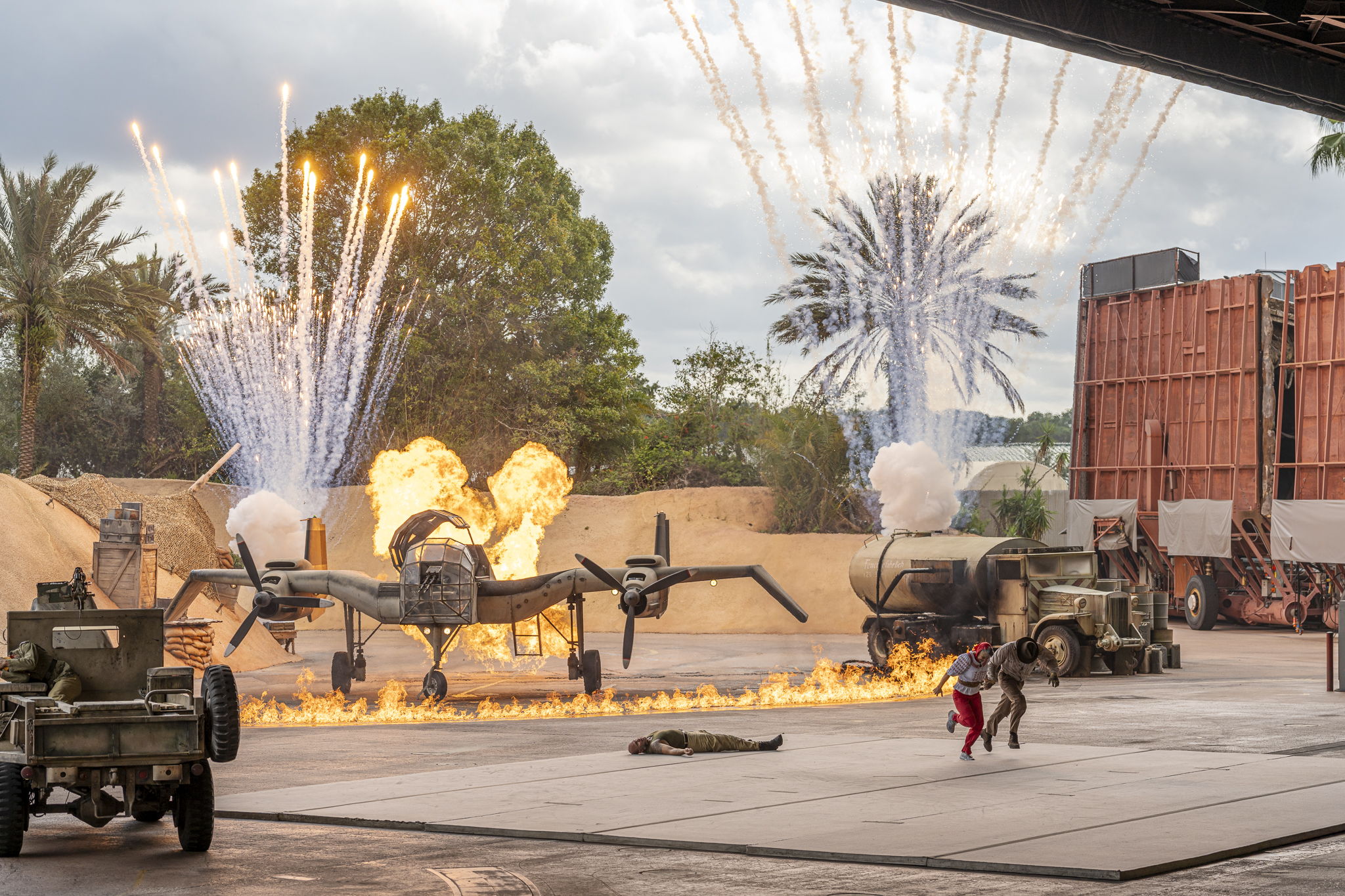 Indiana Jones Stunt Spectacular explosion. SDR (JPG) | Sony a7R IVA | Tamron 35-150mm | 1/1250 sec, f/4, ISO 160